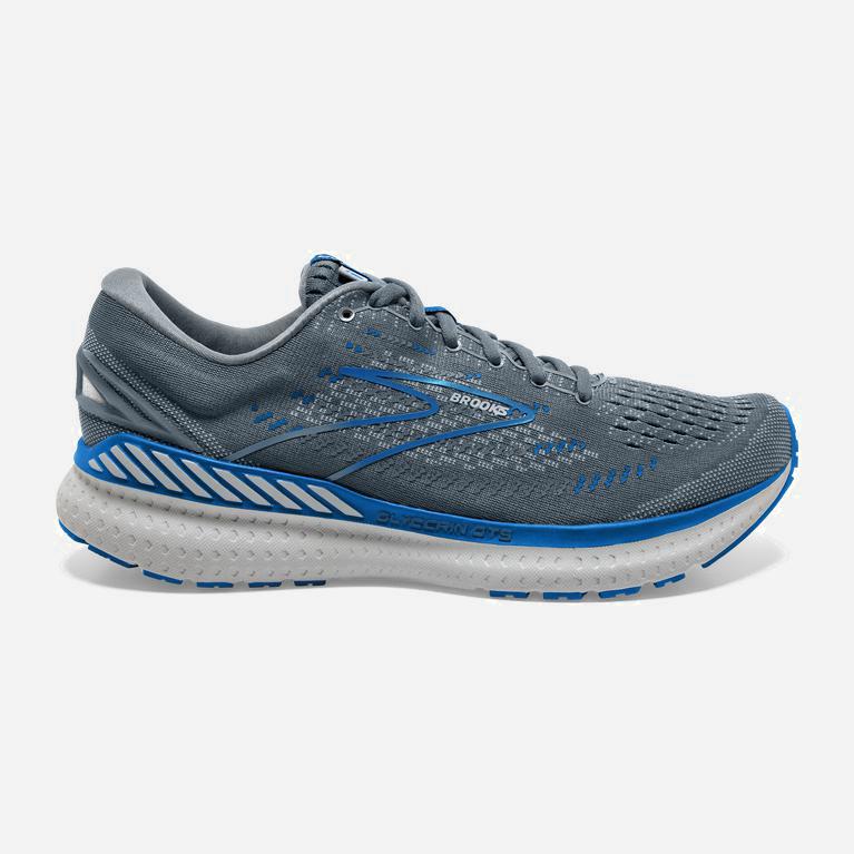 Ténis Brooks Glycerin Gts 19 Max Cushion Sapatilhas De Corrida Para Estrada Homem Cinzentas/Azuis Es